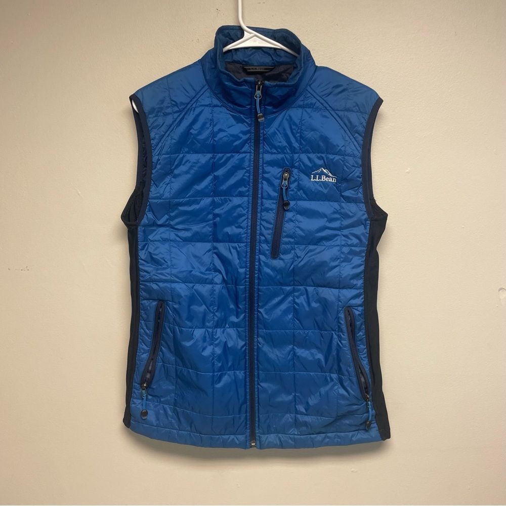 L.L. Bean Full Zip Blue Puffer Vest Size Small